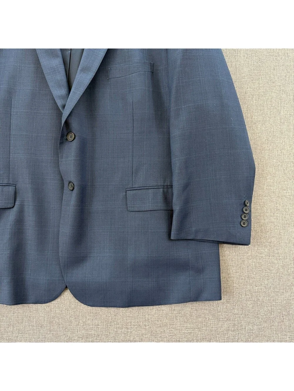 Pronto Uomo Platinum 52R Blue Plaid 2 Button Sport Coat Blazer Modern Fit